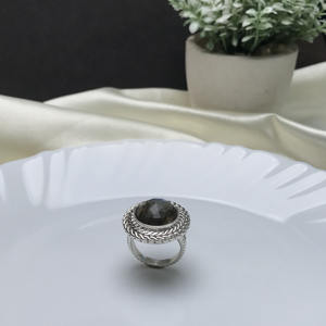 925 Sterling Silver <b>Ring</b> with <b>Black</b> <b>Onyx</b> Gemstone for Women, Oxidized Jewelry, Natural Gemstone <b>Ring</b> || - Product Image 2