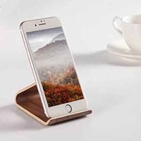 Soporte de teléfono celular con amplificador de sonido, soporte de teléfono móvil de escritorio de madera de bambú natural (soporte de sonido) todos los teléfonos móviles de madera