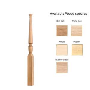 4410 Solid Wood Newel Post Poplar Wood Designed & Manufactured by EFS Staircase Experts Durable & Eco-Friendly Vietnam - Product Image 3