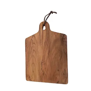 Planche à découper avec poignée en bois de mangue couleur marron naturel Style de luxe bloc à découper et planche à découper personnalisée