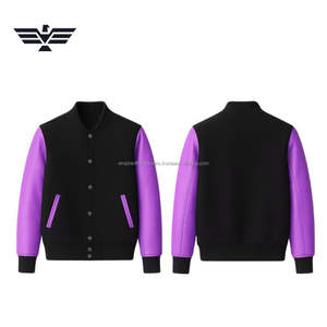 Chaqueta Universitaria de Invierno para Hombre con Cuello Alto y Revestimiento Personalizado |   Combinación de Colores Personalizada y Estilo Bomber de Béisbol Letterman - Product Image 2