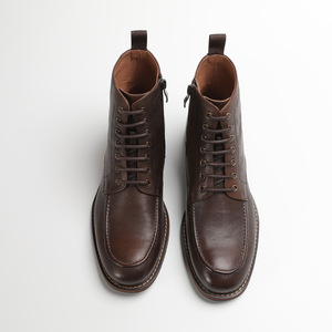 รองเท้าบูทหนังแกะสีน้ำตาลสุดหรูแบบสวมยาวเหนือเข่า พร้อมพื้นผิวกันน้ำและซับในป้องกันกลิ่น สำหรับสภาพอากาศหนาวเย็นและรองเท้าบูทแบบเป็นทางการ - Product Image 6