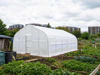 Kit de serre tunnel 6x15x3m, résistant aux UV, avec couverture en maille PE transparente pour la culture des plantes de jardin et la plantation en arrière-cour