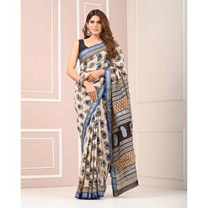 Sari de Georgette Chanderi con Blusa, Vestido Indio de Seda Pesada, Lehenga Banarasi Suave Estilo Bollywood con Salwar Kameez - Product Image 1