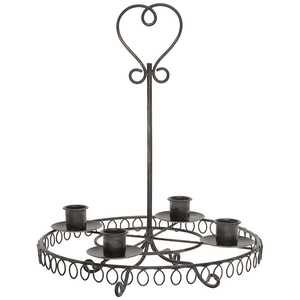 Bougeoir rond en fer pour chandelle - Product Image 2