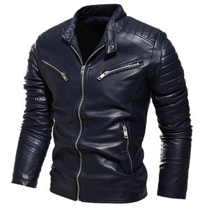 Chaqueta de Cuero Genuino de Cordero de Alta Calidad para Hombre, Estilo Desgastado para Invierno, Precio al por Mayor - Product Image 3