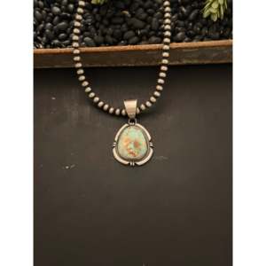 Pendentif Randy Billy Royston avec turquoise et technologie d'incrustation en argent sterling - Product Image 1