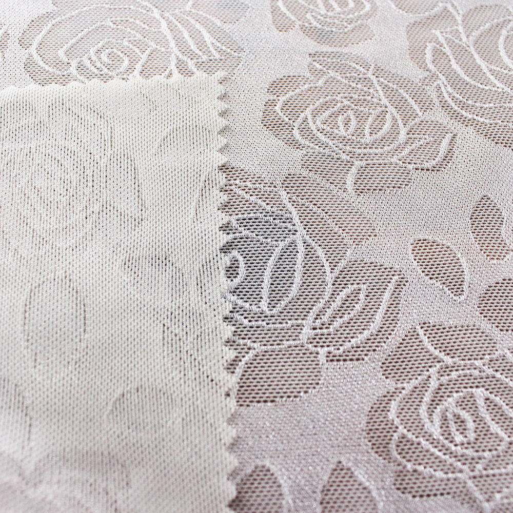 Wingtex Hot Sell Floral Jacquard Textile Stretch Mesh Fabric for Women Lingerie