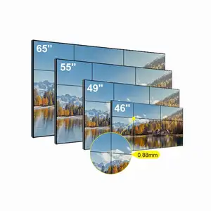 감시실 접합 광고를 위한 큰 LCD 영상 벽 2x2 3x3 5x4 46 49 55 인치 매우 좁은 날의 사면 스크린 0.88 1.7 1.8mm