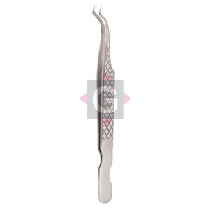 Pinzas de extensión de pestañas Pinzas de pestañas de acero inoxidable Pinzas personalizadas de polvo de diamante - Product Image 4