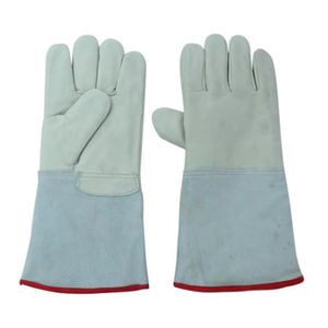 ถุงมือเชื่อมเชื่อมหนังแพะผลิตจากปากีสถานขายส่งและปรับแต่งได้ - Product Image 2