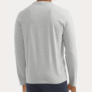 Nouveauté : Haut de sport à manches longues pour homme, t-shirt personnalisé de haute qualité, respirant, séchage rapide, polyester/coton écologique - Product Image 3