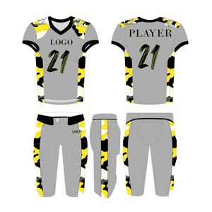 Nuevo diseño juvenil cielo azul gris fútbol Jersey Conjunto personalizado fútbol americano uniforme sublimado 100% poliéster Kits - Product Image 4