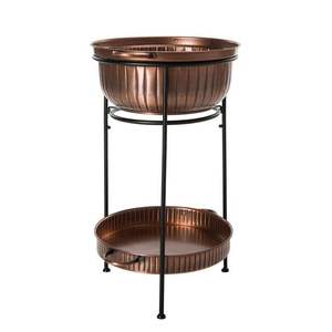 Enfriador de Vino de Aluminio de Lujo con Soporte para Cubos de Hielo, Decoración para Bar de Hotel, Enfriador de Bebidas Contemporáneo, Duradero y Ecológico para Fiestas - Product Image 1