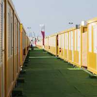 Maison conteneur, unité d'hébergement modulaire, solution de camping pour événements à grande échelle