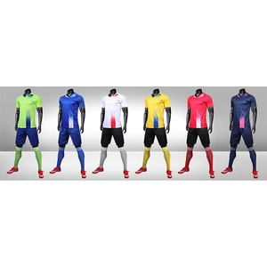 Set pakaian sepak bola kustom desain seragam tim Anda sendiri dengan seragam sepak bola lengan pendek terbaru yang dapat disesuaikan - Product Image 6