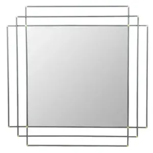 Miroir mural en argent design, de qualité supérieure, pour un ambiance de vie élégante, salon, chambre à coucher, salle de bain, couloir, entrée, miroir mural - Product Image 3