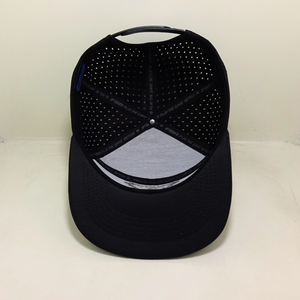 Chapeau imperméable à 6 panneaux, vente en gros de casquettes avec logo personnalisé, chapeau de sport perforé découpé au laser, patch brodé, casquette de golf, chapeaux pour hommes - Product Image 2