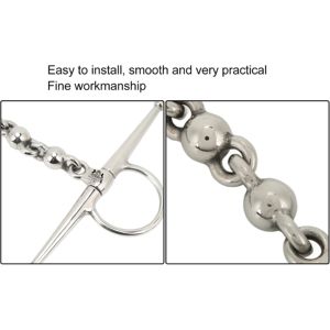 Bocado Profesional de Acero Inoxidable con Cadena de Bolas para Caballos, Evita que se Muerdan los Labios - Product Image 2