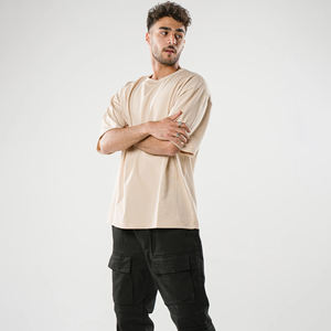 Nouvelle arrivée de T-shirt vierge personnalisé surdimensionné pour hommes 100% coton Design simple et longue longueur - Product Image 5