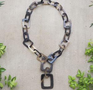 Collar de cuerno de búfalo hecho a mano 3D Animal patrón joyería de origen ético regalo perfecto para ella de la India - Product Image 4