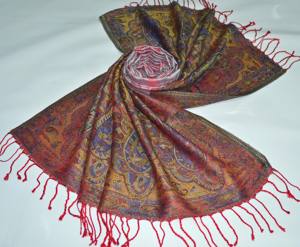 Bufandas de Modal ligeras y elegantes, chales para mujer, patrón Jacquard, diseño occidental, accesorios tradicionales de primavera y verano - Product Image 1