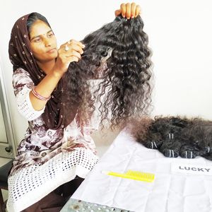 Wholesale Cambodian Natural Curly Bundle <b>Hair</b> Unprocessed Wigs for Genius Weft <b>Human</b> <b>Hair</b> <b>Extensions</b> - Product Image 1