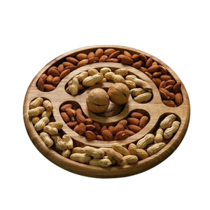 Deluxe Handmade Wooden Serving Tray with Antique Design Dry Fruit Snacks Platter for Home Kitchen Organization <b>Catering</b> Usage - Product Image 3