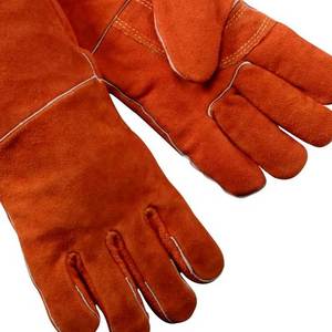 Plain Color 2025 Manufacturer Outdoor Leather Welding <b>Gloves</b> Durable Breathable Design Sweat-Absorbing Liner <b>Touchscreen</b> - Product Image 5