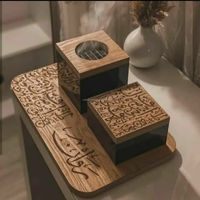 Brûleur d'encens en bois d'agar au design calligraphique créatif, lavande et benjoin, style moderne et antique, décoration religieuse pour la maison et l'hôtel