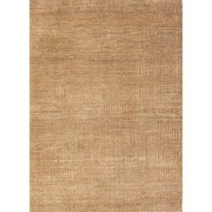 Tapis en laine et soie noué à la main Uvenuti Gold AKWS-472, couleur unie, rectangulaire, pour salon, couloir, idéal pour adolescents - Product Image 1