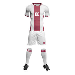 Conjuntos de Uniformes de Fútbol Personalizados con Impresión por Transferencia de Calor, 100% Poliéster, Secado Rápido, Antibacterianos, Manga Corta, para Equipos - Product Image 6