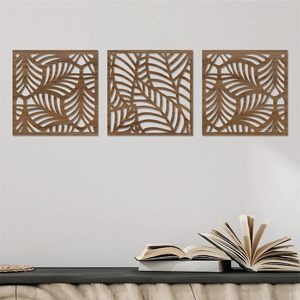 Modern Geometric <b>Leaf</b> Wall <b>Art</b> Polished Wood Floral Wall Decor for Living Room Housewarming Gift - Product Image 5
