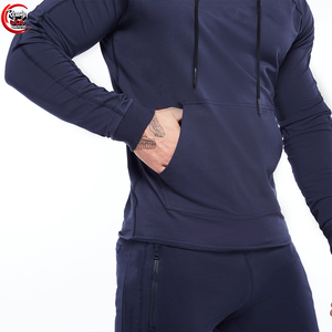 100% Cotton Fleece Gym Hoodie Plain Dyed Sportswear & Active Wear Sweatshirts for Winter for Exercise & Fitness - Product Image 4