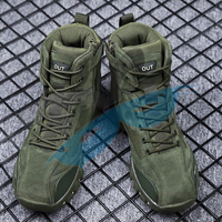 Bottes Tactiques pour Hommes en Cuir Véritable, Chasse, Hiver et Travail