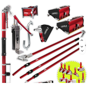 Juego de herramientas manuales de alta calidad para paneles de yeso, 5 niveles, completo para encintado y acabado en aplicaciones de jardinería - Product Image 1