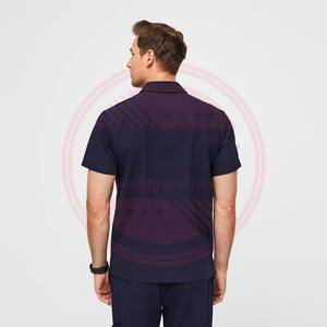Uniforme d'hôpital professionnel en polyester spandex pour hommes 2024 ensembles d'uniformes d'infirmière de gommages médicaux à vendre - Product Image 4