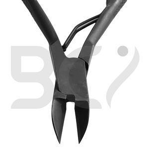 Coupe-ongles robuste en acier inoxydable noir, lame courbée, ouverture large professionnelle, pour podologie - Product Image 5