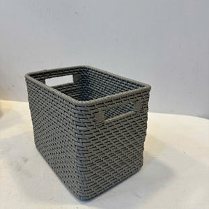 Cesta de Almacenamiento Rectangular de Ratán Natural de Lujo con Cuerda de PP Ecológica, Multifuncional y Multiusos - Product Image 4