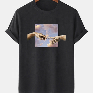 เสื้อยืดผ้าฝ้ายสำหรับผู้ชายเสื้อยืดผ้าไมโครไฟเบอร์พิมพ์ลายดิจิทัลแบบใหม่ - Product Image 6