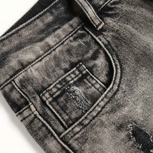 Pantalones Cortos Vaqueros para Hombre, Estilo Casual, Diseño Personalizado 2026, Color Sólido, Bloques de Color, Rotos, Venta al Por Mayor - Product Image 6