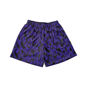 Vente en gros 100% short en maille de basket-ball de plage en polyester personnalisé short d'entraînement de fitness solide pour hommes ceinture à cordon de serrage élastique - Product Image 4