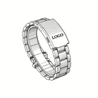 Bracelet de montre en alliage de zinc personnalisé de luxe, design respirant, chanfreinage diamanté, bracelet de montre haut de gamme, solution d'intégration de boîtier