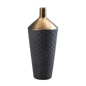 Nouveau Luxueux Maison Décoratif Fleur Vase Creative Qualité Métal Noir Et Or Fleur Vase Et Pot Pour La Maison Hôtel Fournitures - Product Image 1