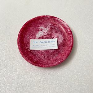 Bol de service à salade en résine Bol de nourriture en résine pour la maison Bol de service en résine verte décorative - Product Image 1