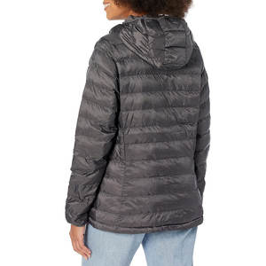 Unisex Custom Printed Satin Puffer <b>Jacket</b> with High Neck Stand Collar Winter Quilted OEM Service for <b>Men</b> and Women - Product Image 2