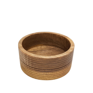 Cuenco redondo de diseño único de madera, cuenco de vajilla de Color Natural para mesa y decoración de restaurante personalizada - Product Image 1