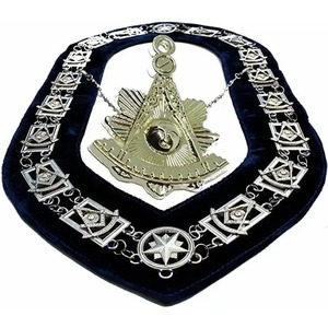 Collier de chaîne maçonnique dans toutes les couleurs Blue Lodge Shriner Fabric Chain Collar Masonic Regalia - Product Image 4