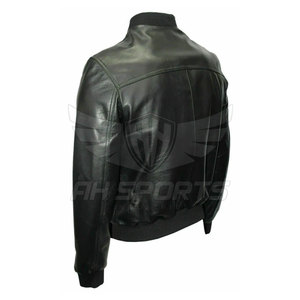 Custom Streetwear chaqueta de cuero de la motocicleta de los hombres de la Universidad Campus parche Logo Bomber chaqueta de cuero de los hombres - Product Image 4