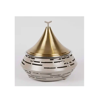 Casserole de luxe moderne en acier inoxydable avec couvercle en verre, diamètre 24 cm, compatible tous feux, écologique, couleur et logo personnalisables